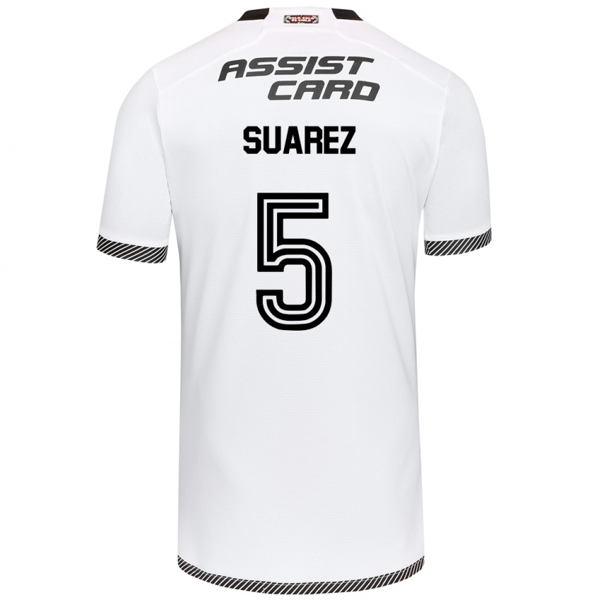 Criança Camisola Nicolás Suarez #5 Branco Preto Principal 2024/25 Camisa Brasil