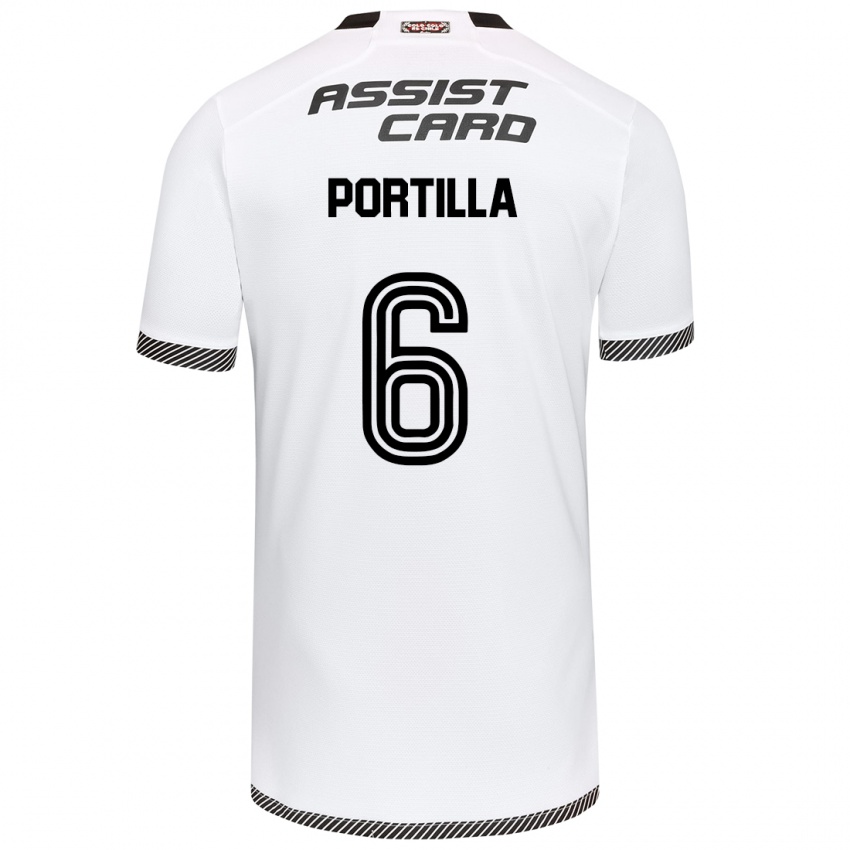 Criança Camisola Dylan Portilla #6 Branco Preto Principal 2024/25 Camisa Brasil