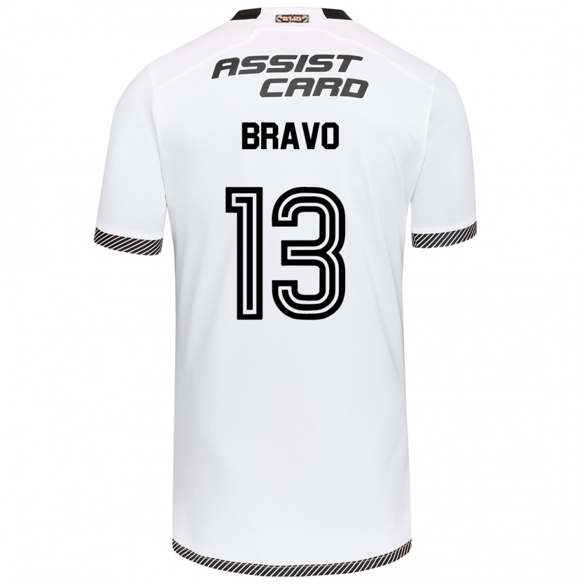 Criança Camisola Santiago Bravo #13 Branco Preto Principal 2024/25 Camisa Brasil