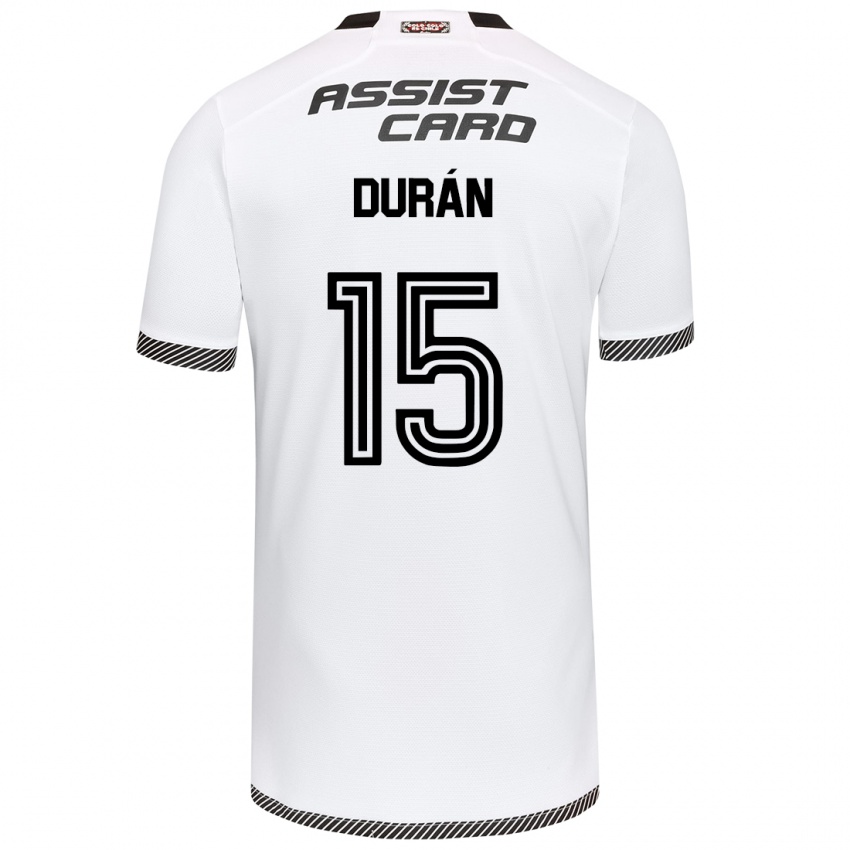 Criança Camisola José Durán #15 Branco Preto Principal 2024/25 Camisa Brasil