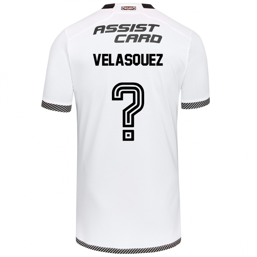 Criança Camisola Milovan Velásquez #0 Branco Preto Principal 2024/25 Camisa Brasil