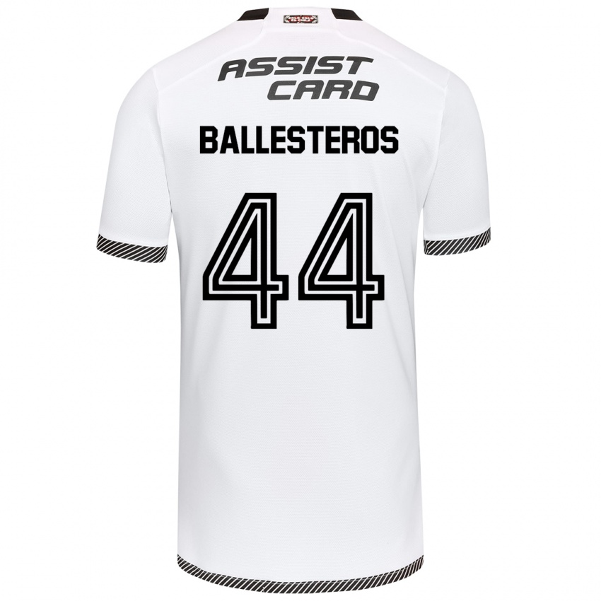 Criança Camisola Martín Ballesteros #44 Branco Preto Principal 2024/25 Camisa Brasil