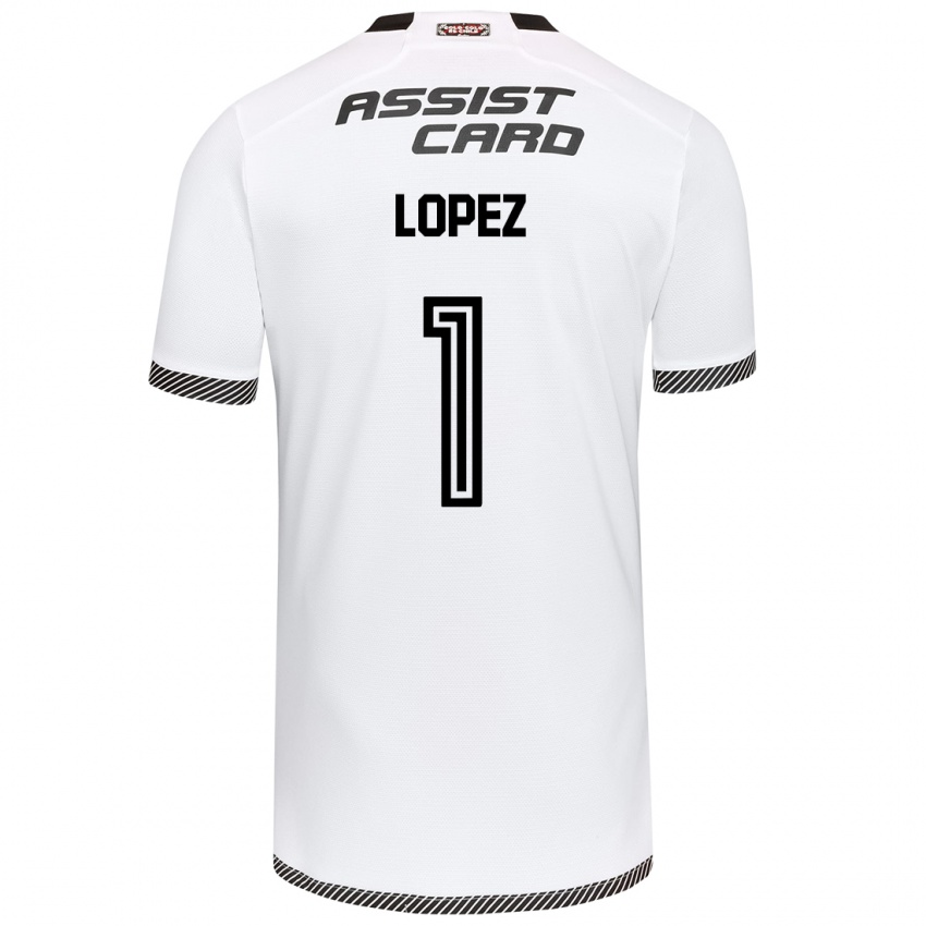 Criança Camisola Yessenia López #1 Branco Preto Principal 2024/25 Camisa Brasil