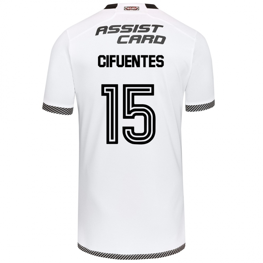 Criança Camisola Anaís Cifuentes #15 Branco Preto Principal 2024/25 Camisa Brasil