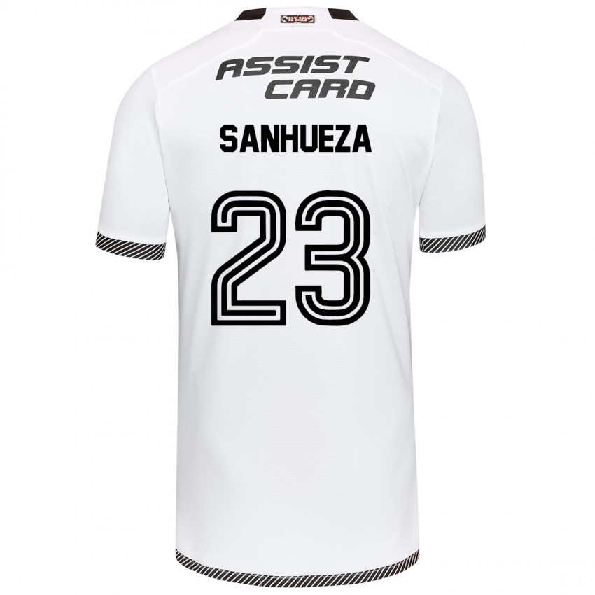 Criança Camisola Nicol Sanhueza #23 Branco Preto Principal 2024/25 Camisa Brasil