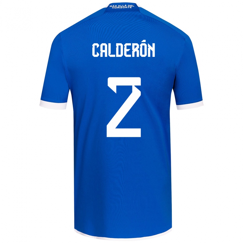 Criança Camisola Franco Calderón #2 Branco Azulado Principal 2024/25 Camisa Brasil