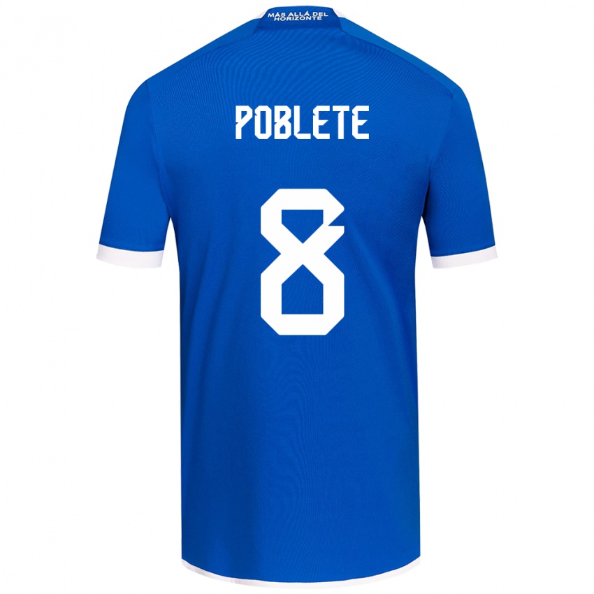 Criança Camisola Israel Poblete #8 Branco Azulado Principal 2024/25 Camisa Brasil