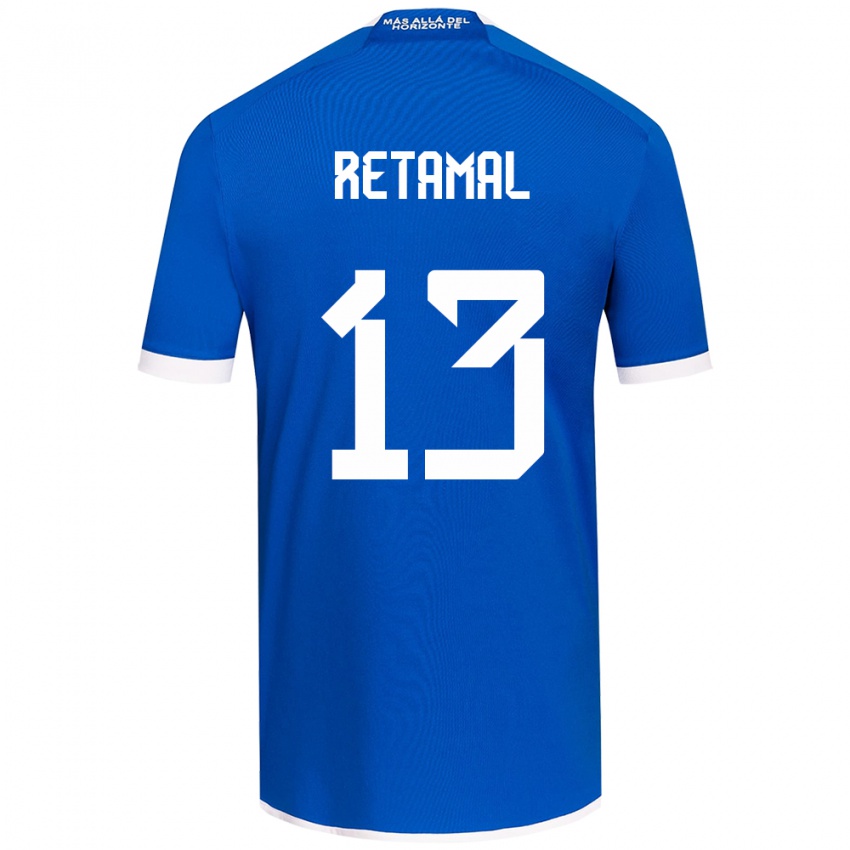 Criança Camisola David Retamal #13 Branco Azulado Principal 2024/25 Camisa Brasil