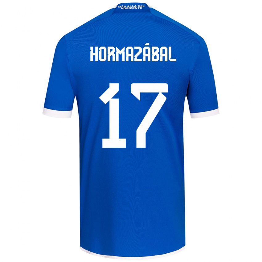 Criança Camisola Fabián Hormazábal #17 Branco Azulado Principal 2024/25 Camisa Brasil