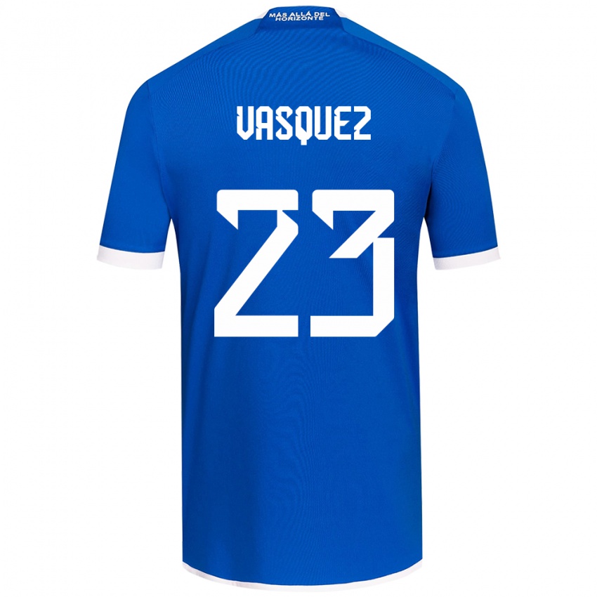 Criança Camisola Ignacio Vásquez #23 Branco Azulado Principal 2024/25 Camisa Brasil