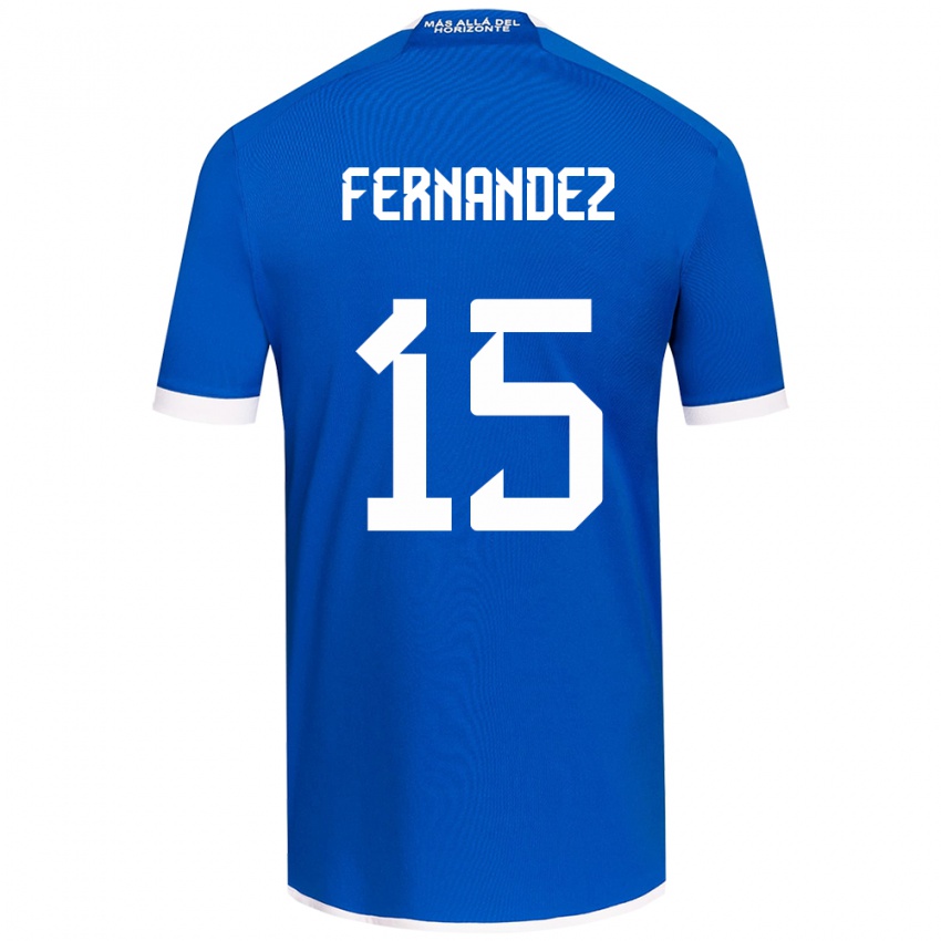 Criança Camisola Vicente Fernández #15 Branco Azulado Principal 2024/25 Camisa Brasil