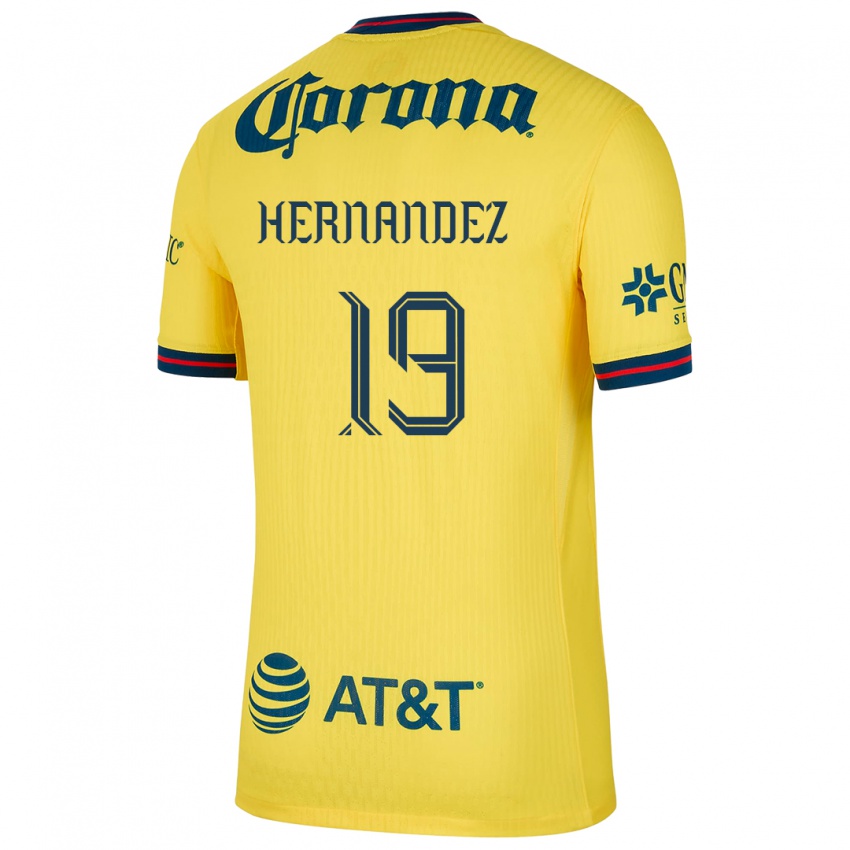 Criança Camisola Illian Hernández #19 Amarelo Azul Principal 2024/25 Camisa Brasil