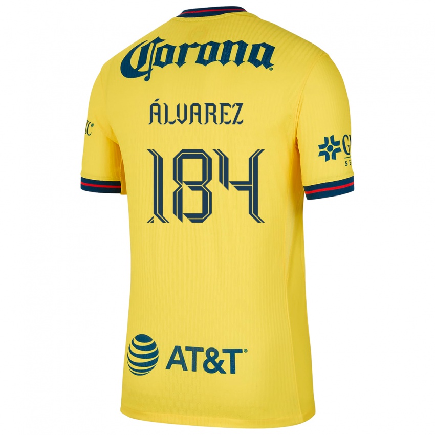 Criança Camisola Antonio Álvarez #184 Amarelo Azul Principal 2024/25 Camisa Brasil