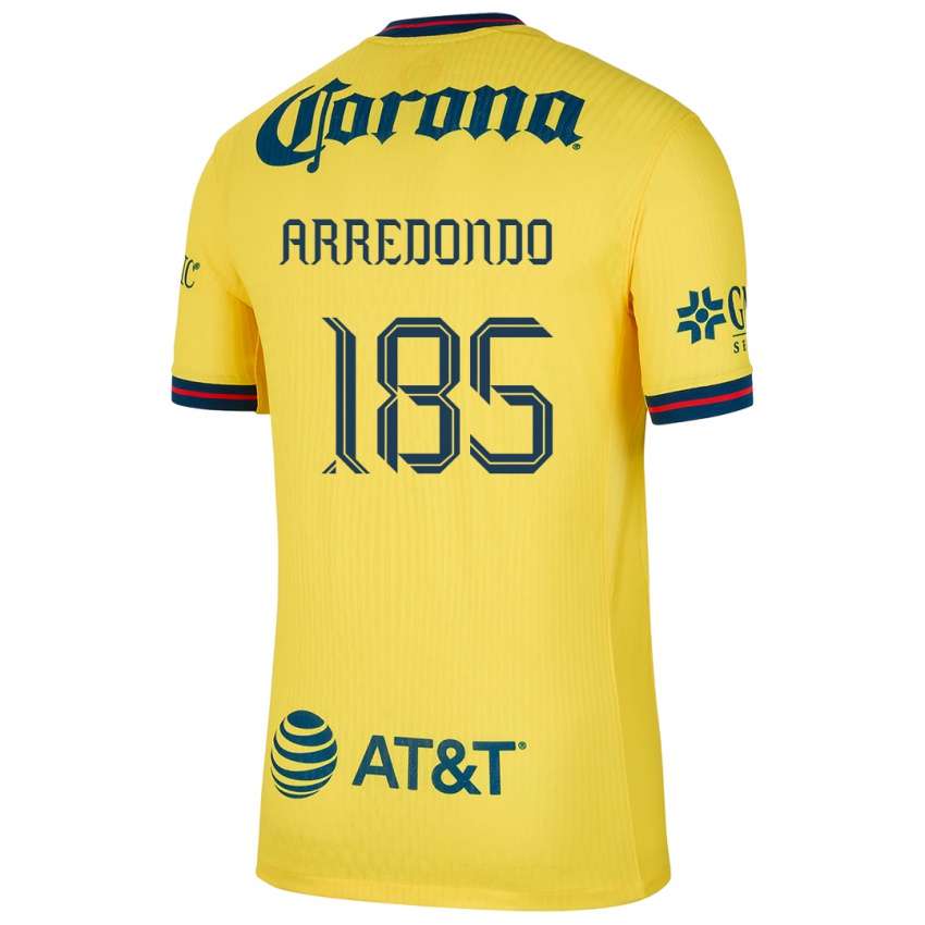 Criança Camisola Aarón Arredondo #185 Amarelo Azul Principal 2024/25 Camisa Brasil