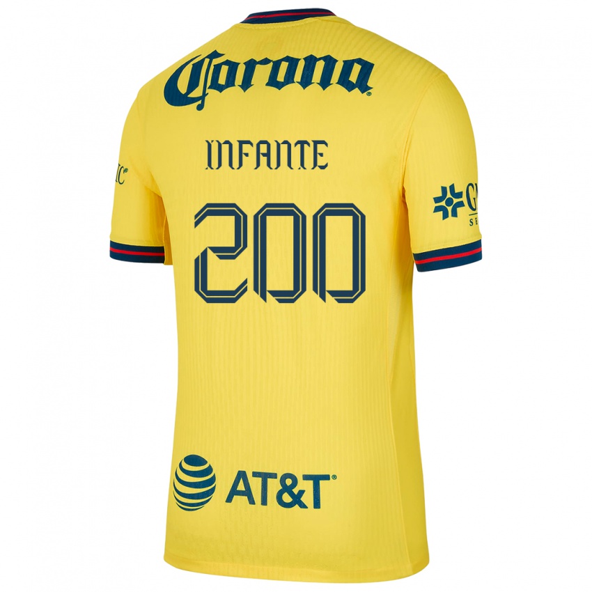 Criança Camisola Armando Infante #200 Amarelo Azul Principal 2024/25 Camisa Brasil