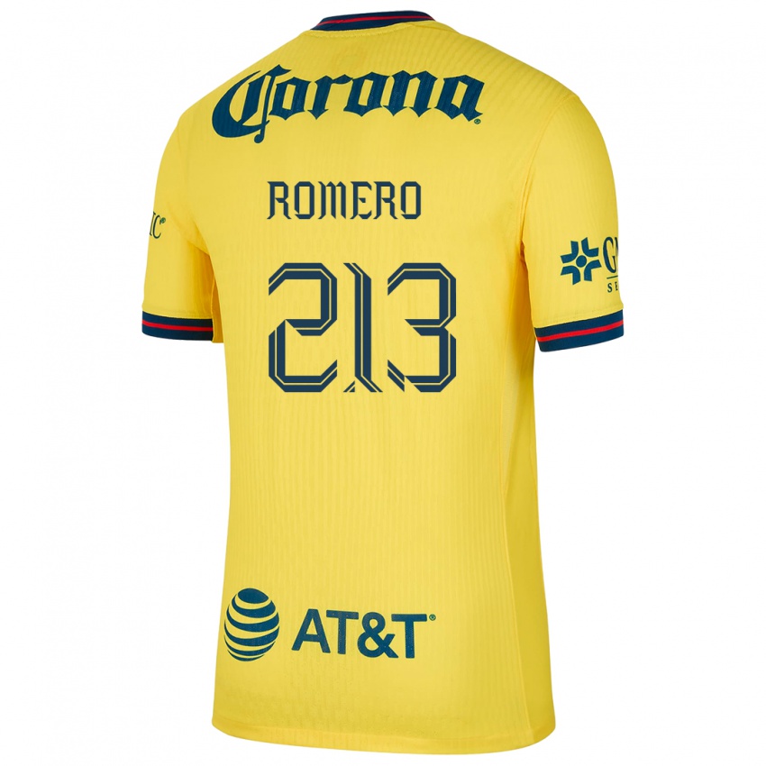 Criança Camisola Axel Romero #213 Amarelo Azul Principal 2024/25 Camisa Brasil