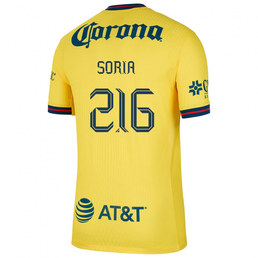 Criança Camisola Emiliano Soria #216 Amarelo Azul Principal 2024/25 Camisa Brasil