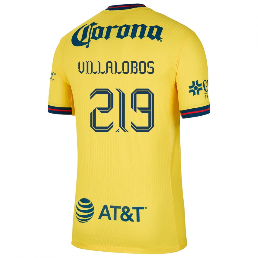 Criança Camisola Patricio Villalobos #219 Amarelo Azul Principal 2024/25 Camisa Brasil