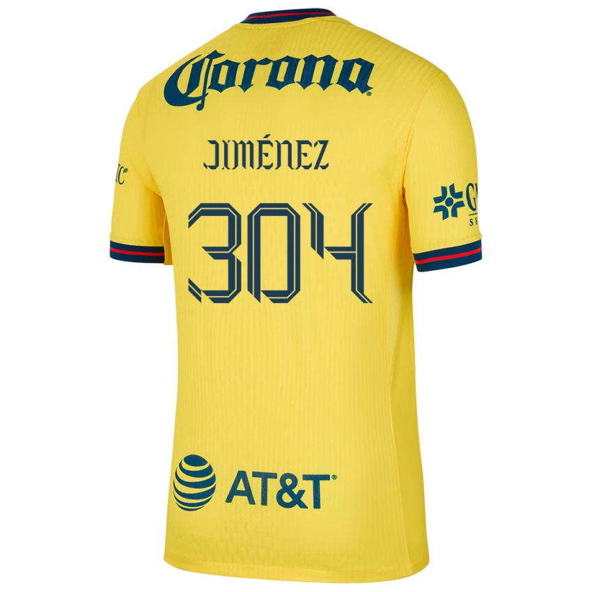 Criança Camisola Derek Jiménez #304 Amarelo Azul Principal 2024/25 Camisa Brasil