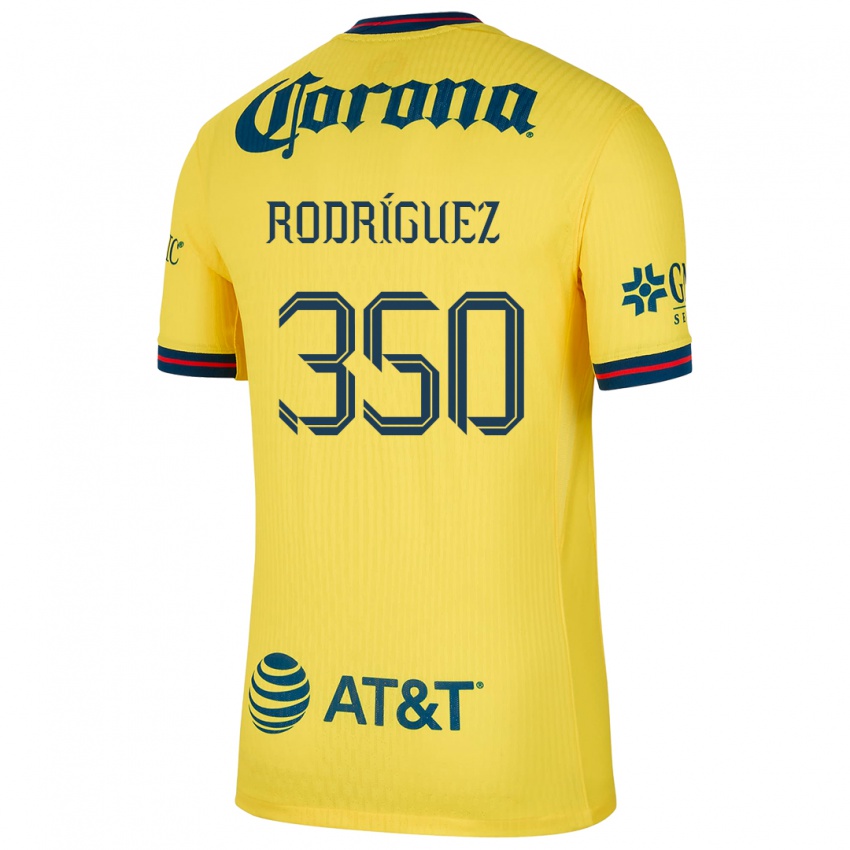 Criança Camisola Ángel Rodríguez #350 Amarelo Azul Principal 2024/25 Camisa Brasil