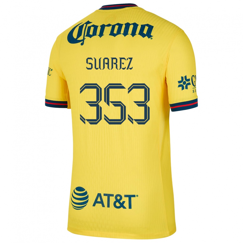 Criança Camisola Irwin Suarez #353 Amarelo Azul Principal 2024/25 Camisa Brasil