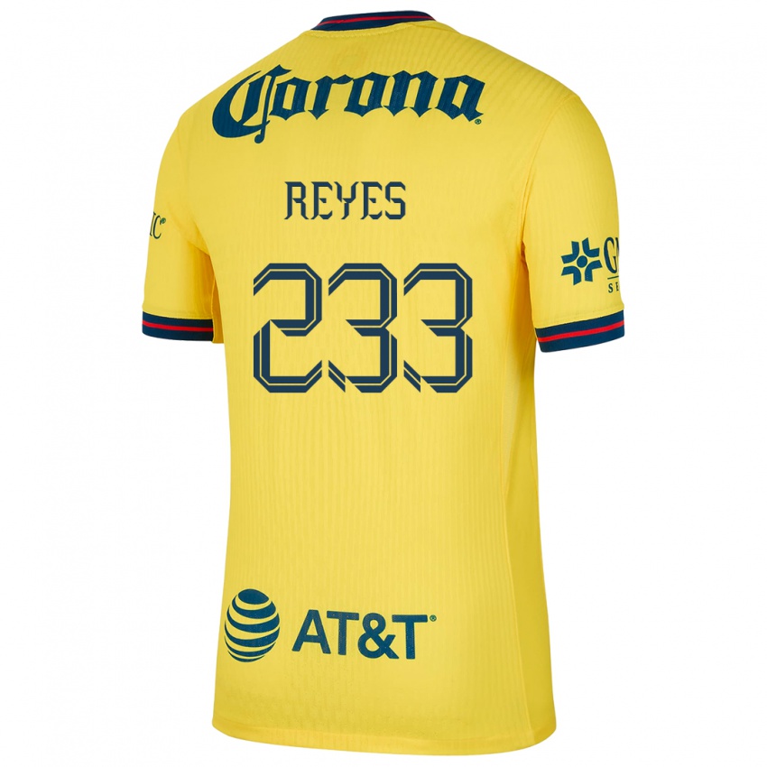 Criança Camisola Andrés Reyes #233 Amarelo Azul Principal 2024/25 Camisa Brasil