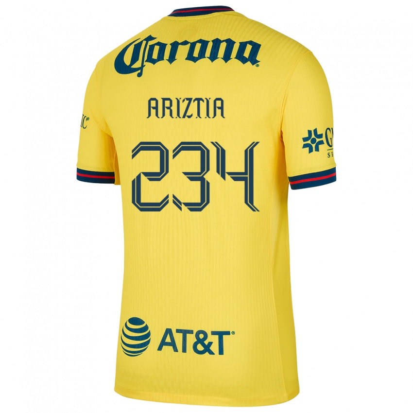 Criança Camisola Íñigo Ariztia #234 Amarelo Azul Principal 2024/25 Camisa Brasil