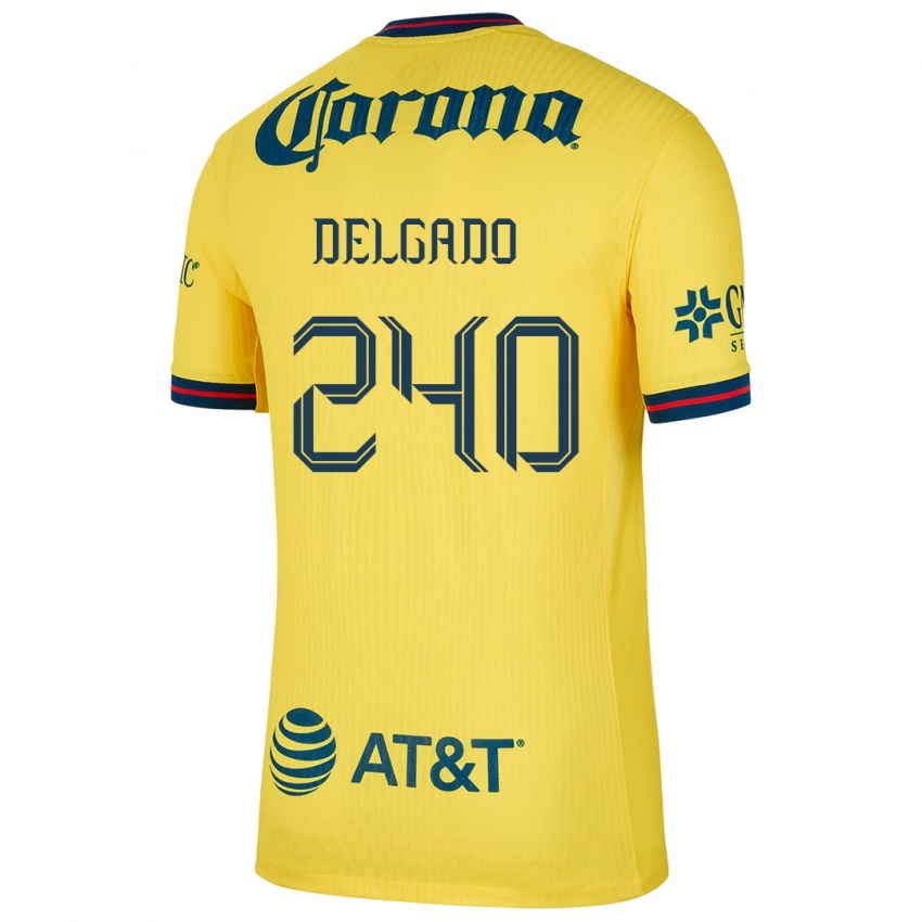 Criança Camisola Gael Delgado #240 Amarelo Azul Principal 2024/25 Camisa Brasil