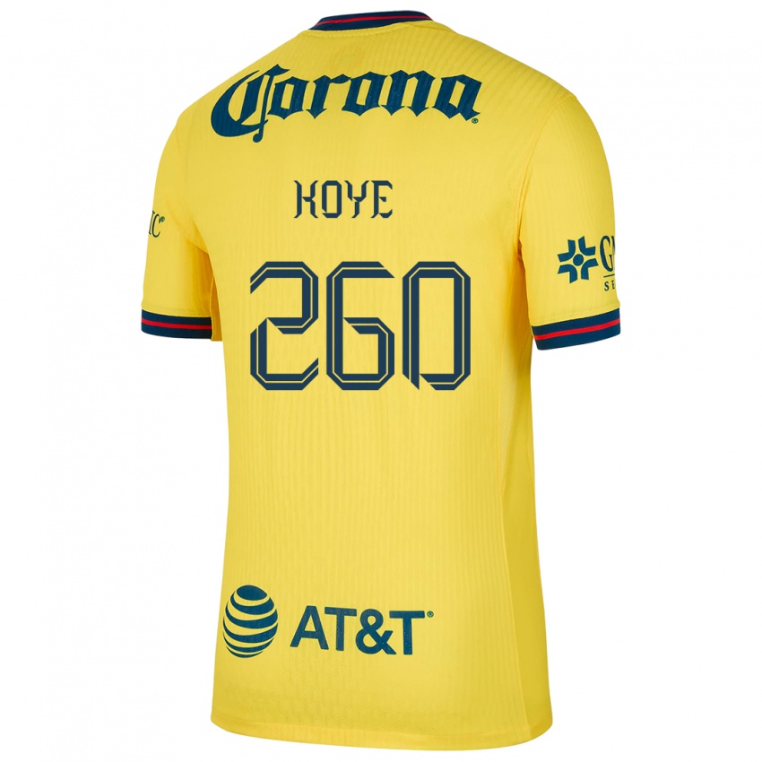 Criança Camisola Julián Koye #260 Amarelo Azul Principal 2024/25 Camisa Brasil