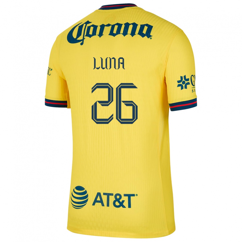 Criança Camisola Karen Luna #26 Amarelo Azul Principal 2024/25 Camisa Brasil