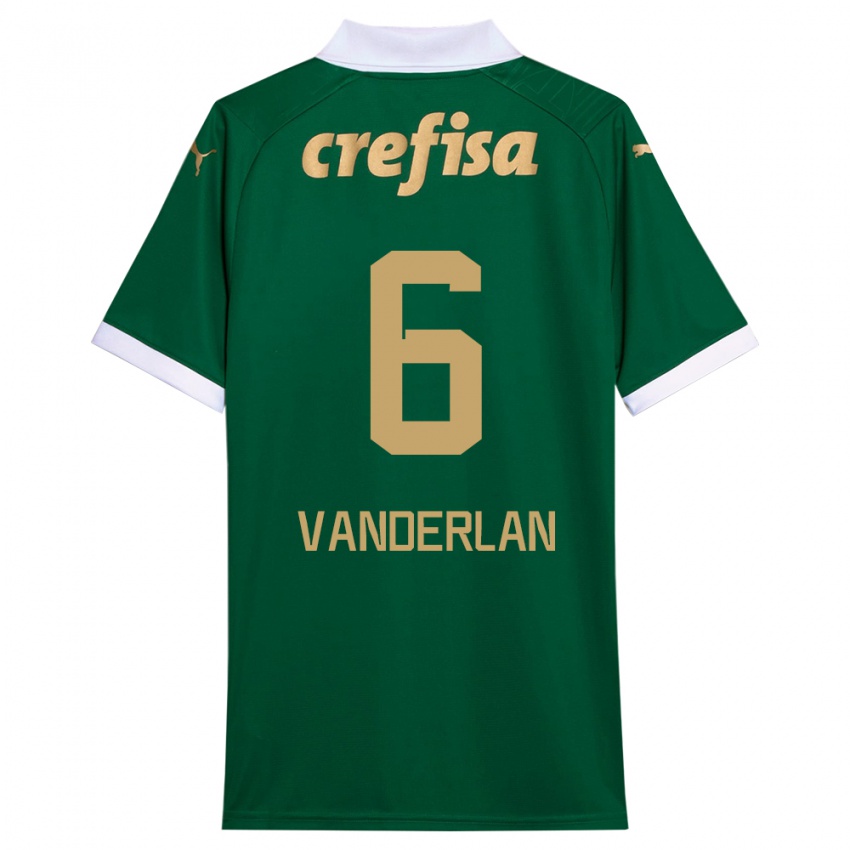 Criança Camisola Vanderlan #6 Verde Branco Principal 2024/25 Camisa Brasil