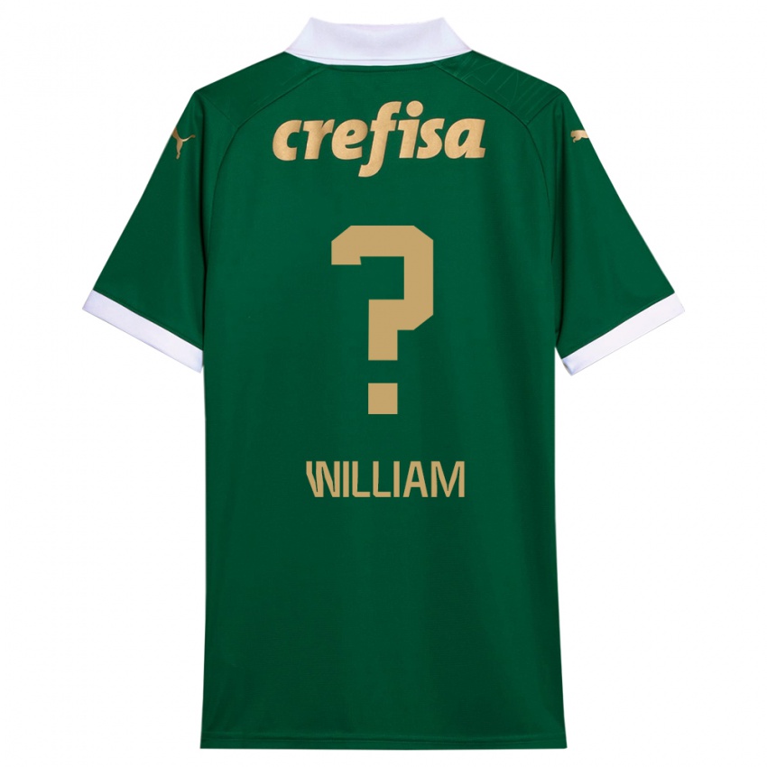 Criança Camisola William #0 Verde Branco Principal 2024/25 Camisa Brasil