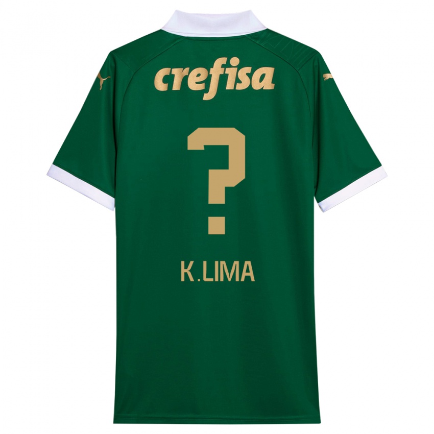 Criança Camisola Kauan Lima #0 Verde Branco Principal 2024/25 Camisa Brasil