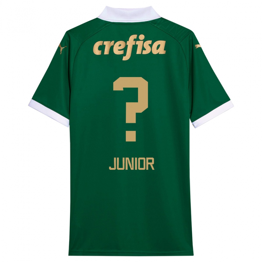 Criança Camisola Gilberto Junior #0 Verde Branco Principal 2024/25 Camisa Brasil