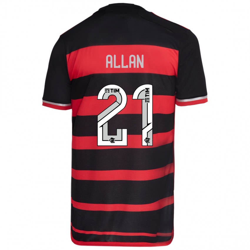 Criança Camisola Allan #21 Vermelho Preto Principal 2024/25 Camisa Brasil