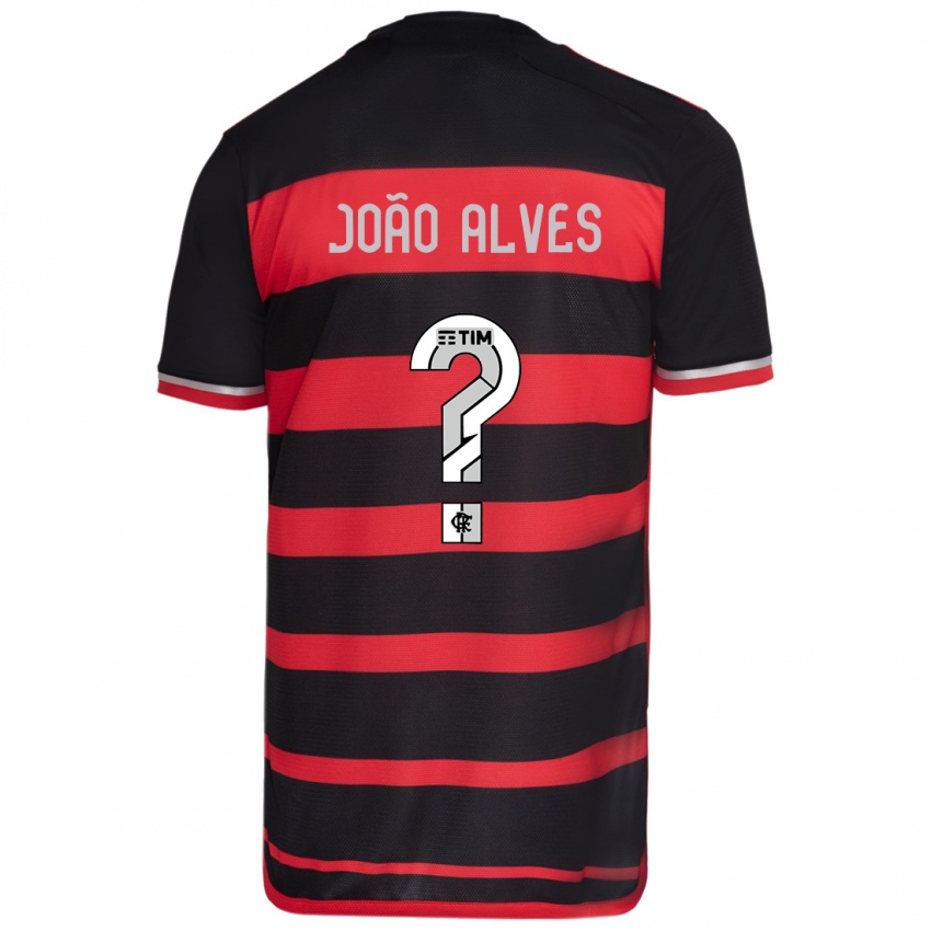 Criança Camisola João Alves #0 Vermelho Preto Principal 2024/25 Camisa Brasil