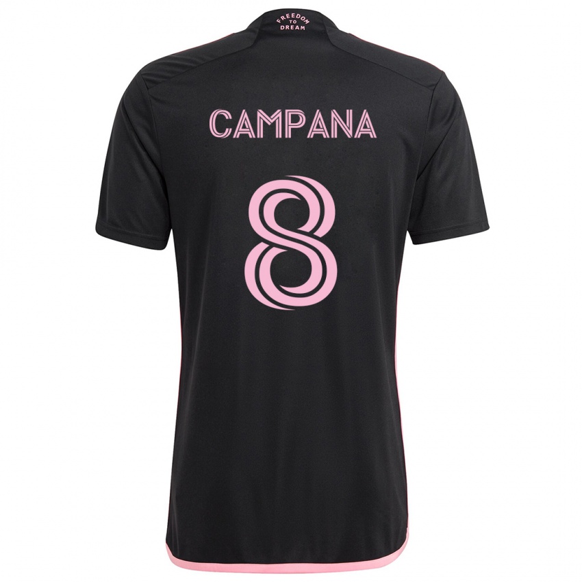 Criança Camisola Leonardo Campana #8 Preto Alternativa 2024/25 Camisa Brasil