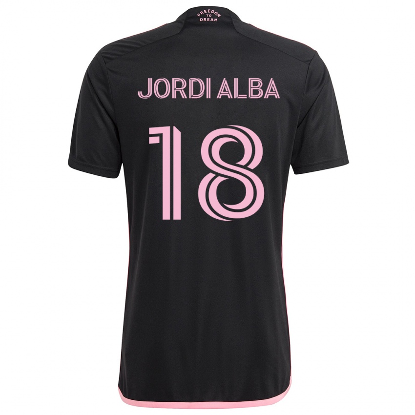 Criança Camisola Jordi Alba #18 Preto Alternativa 2024/25 Camisa Brasil