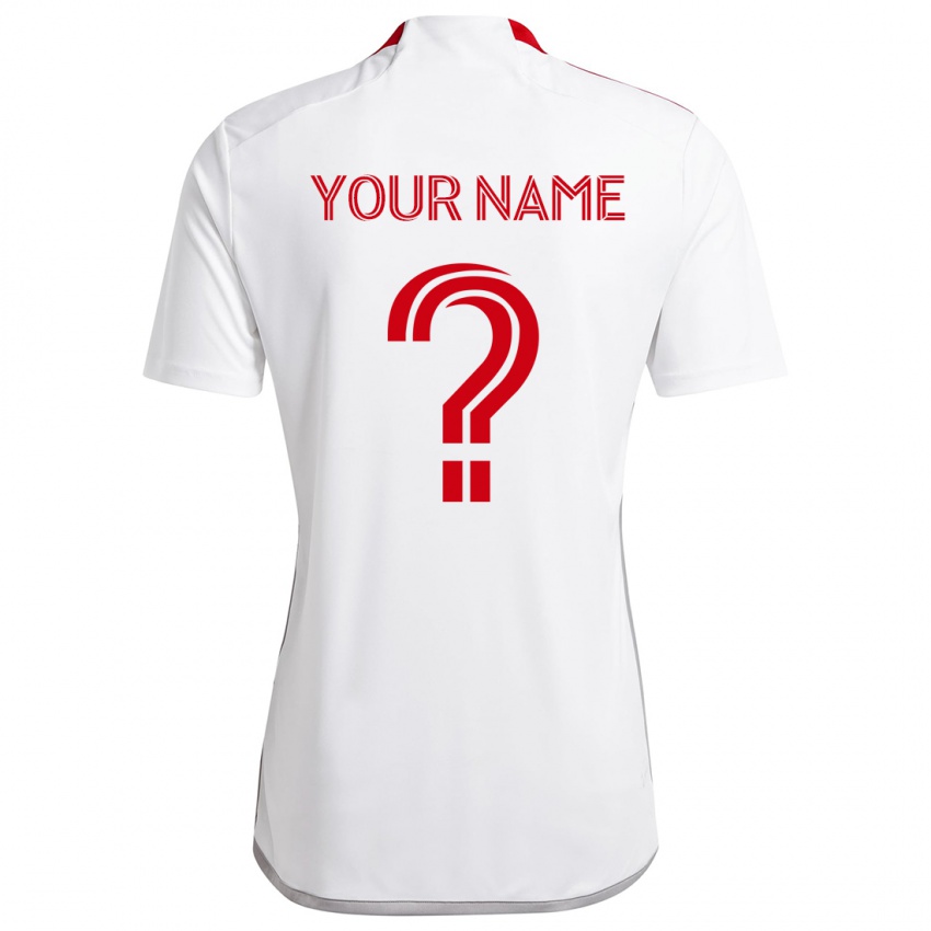 Criança Camisola Seu Nome #0 Branco Vermelho Alternativa 2024/25 Camisa Brasil