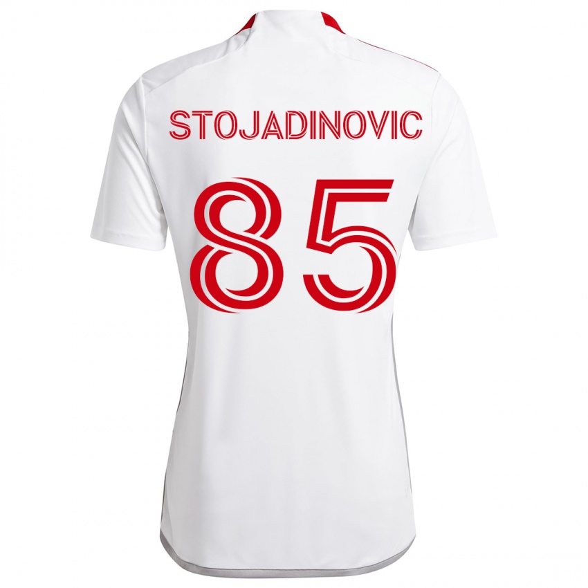 Criança Camisola Marko Stojadinovic #85 Branco Vermelho Alternativa 2024/25 Camisa Brasil