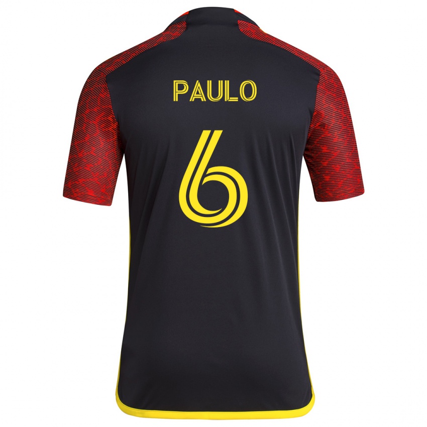 Criança Camisola João Paulo #6 Vermelho Preto Alternativa 2024/25 Camisa Brasil