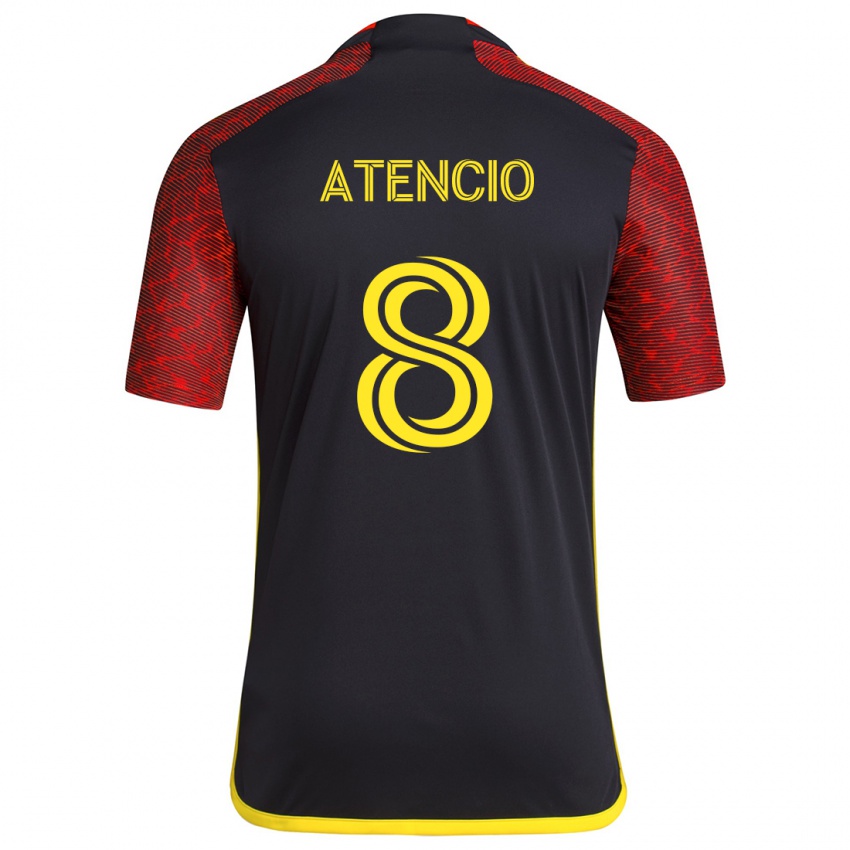 Criança Camisola Josh Atencio #8 Vermelho Preto Alternativa 2024/25 Camisa Brasil