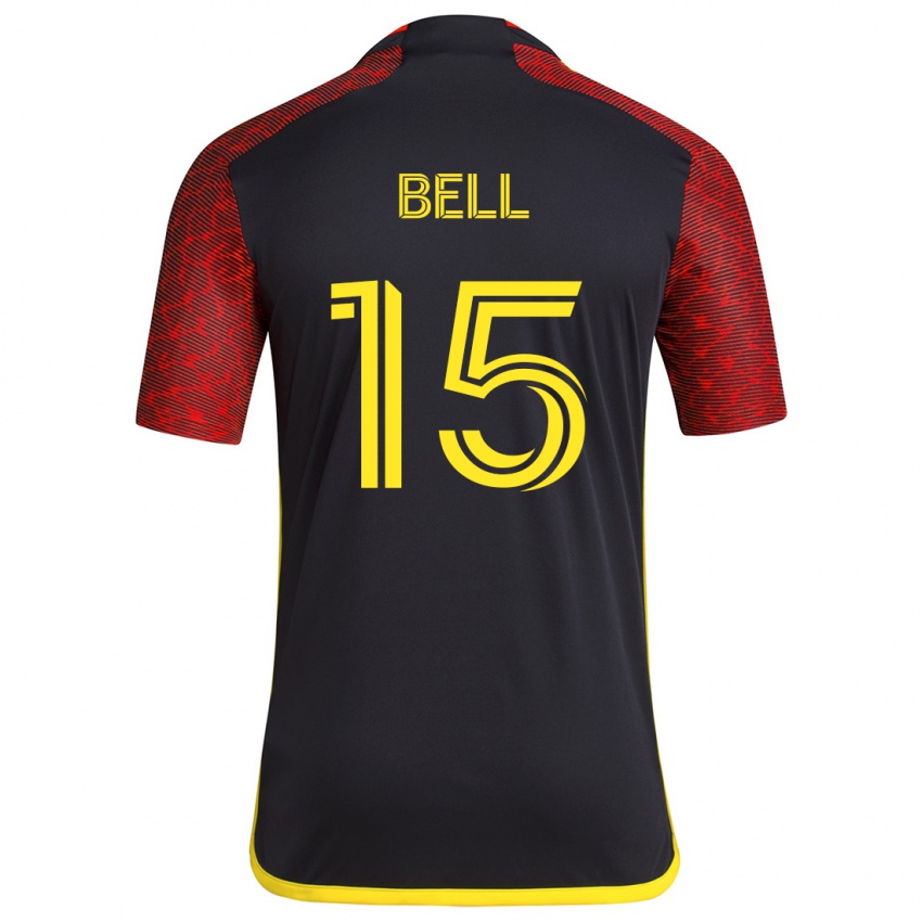 Criança Camisola Jon Bell #15 Vermelho Preto Alternativa 2024/25 Camisa Brasil