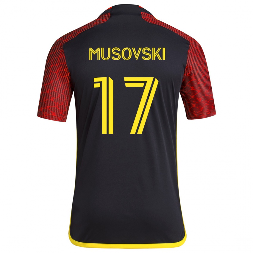 Criança Camisola Danny Musovski #17 Vermelho Preto Alternativa 2024/25 Camisa Brasil