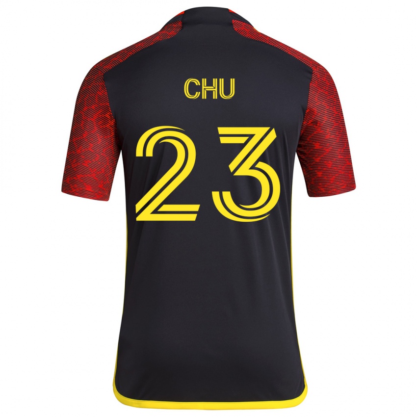 Criança Camisola Léo Chú #23 Vermelho Preto Alternativa 2024/25 Camisa Brasil