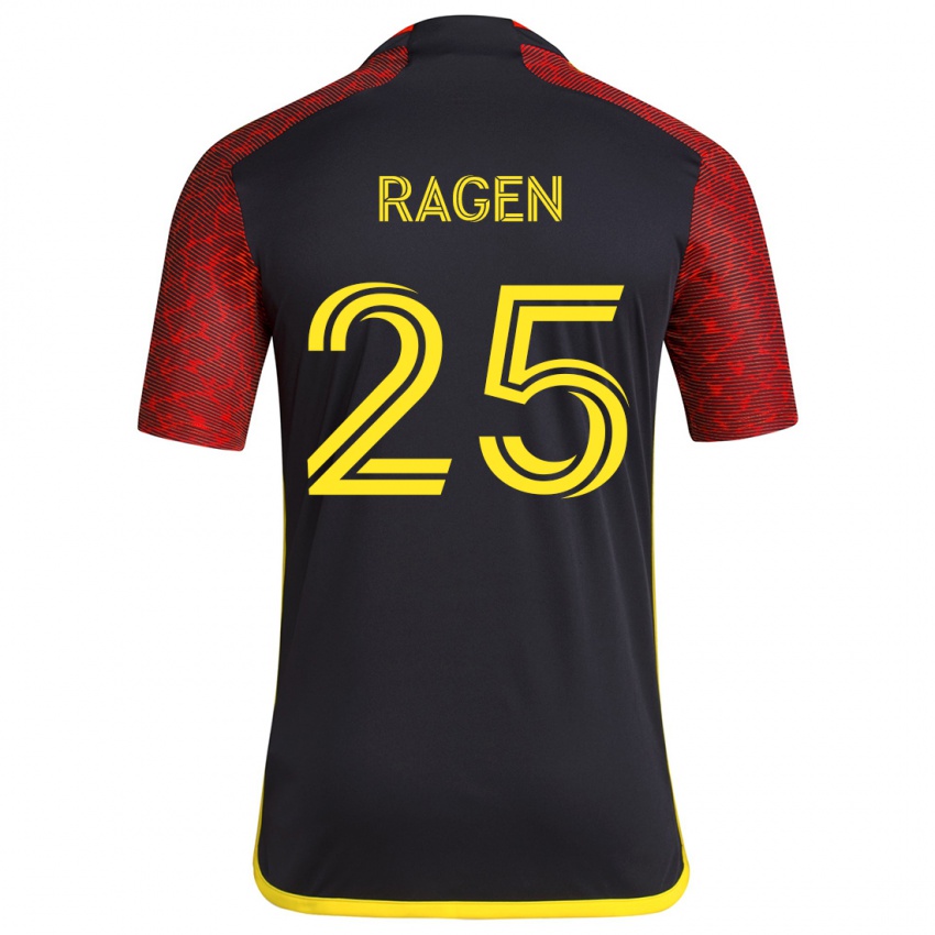 Criança Camisola Jackson Ragen #25 Vermelho Preto Alternativa 2024/25 Camisa Brasil