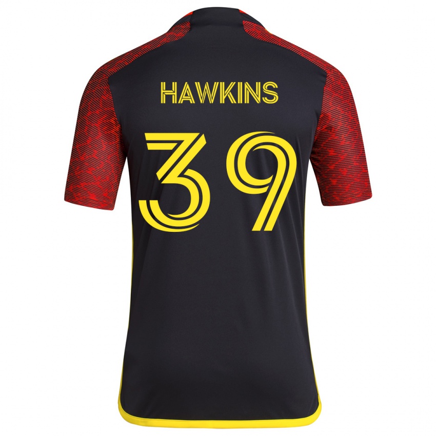 Criança Camisola Stuart Hawkins #39 Vermelho Preto Alternativa 2024/25 Camisa Brasil