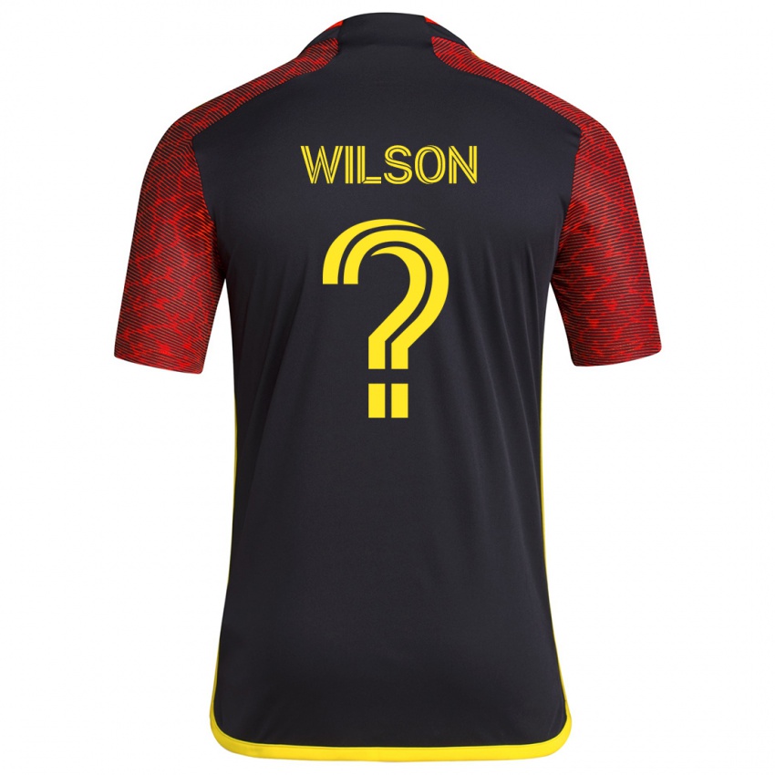 Criança Camisola Trevor Wilson #0 Vermelho Preto Alternativa 2024/25 Camisa Brasil