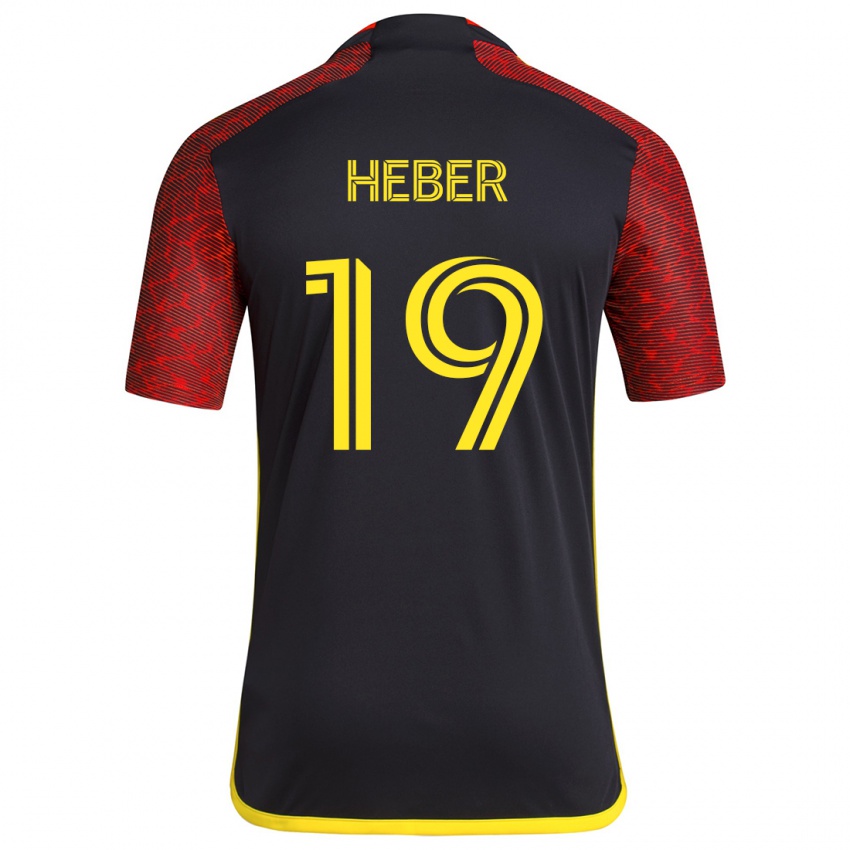 Criança Camisola Héber #19 Vermelho Preto Alternativa 2024/25 Camisa Brasil