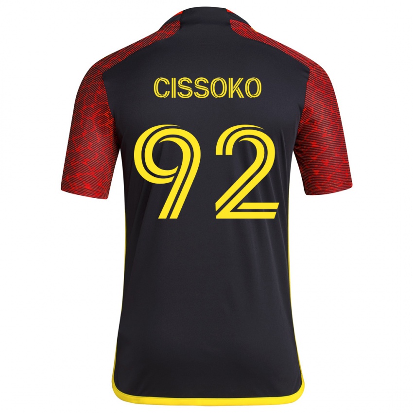 Criança Camisola Abdoulaye Cissoko #92 Vermelho Preto Alternativa 2024/25 Camisa Brasil